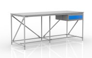 Dílenský stůl s kontejnerem s jednou zásuvkou šíře 2000 mm, 240405313