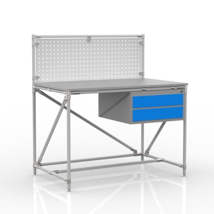 Dílenský stůl z trubkového systému s perfopanelem 240408314 (3 modely) - 1