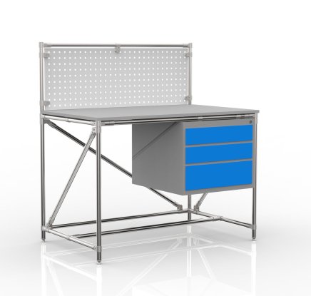 Dílenský stůl z trubkového systému s perfopanelem 240408315 (3 modely) - 4