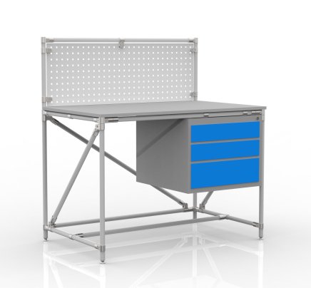 Dílenský stůl z trubkového systému s perfopanelem 240408315 (3 modely) - 1