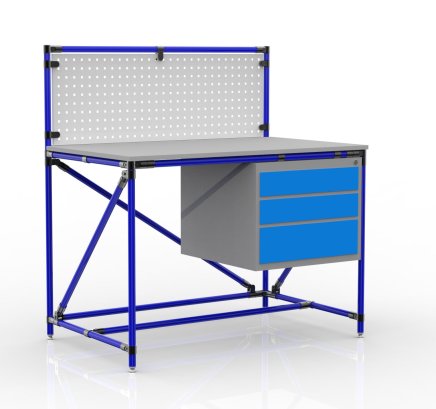 Dílenský stůl z trubkového systému s perfopanelem 240408315 (3 modely) - 3