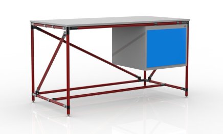 Dílenský stůl s kontejnerem šíře 1500 mm, 240405311