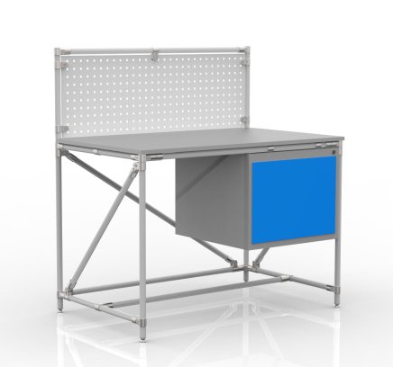 Dílenský stůl z trubkového systému s perfopanelem 240408317 (3 modely)