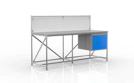 Dílenský stůl s perfopanelem šíře 2000 mm, 240408311